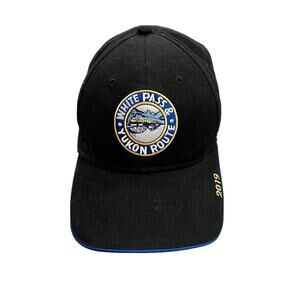 White Pass Yukon Route Skagway Alaska 2019 Navy Mens Adjustable Strapback Hat
